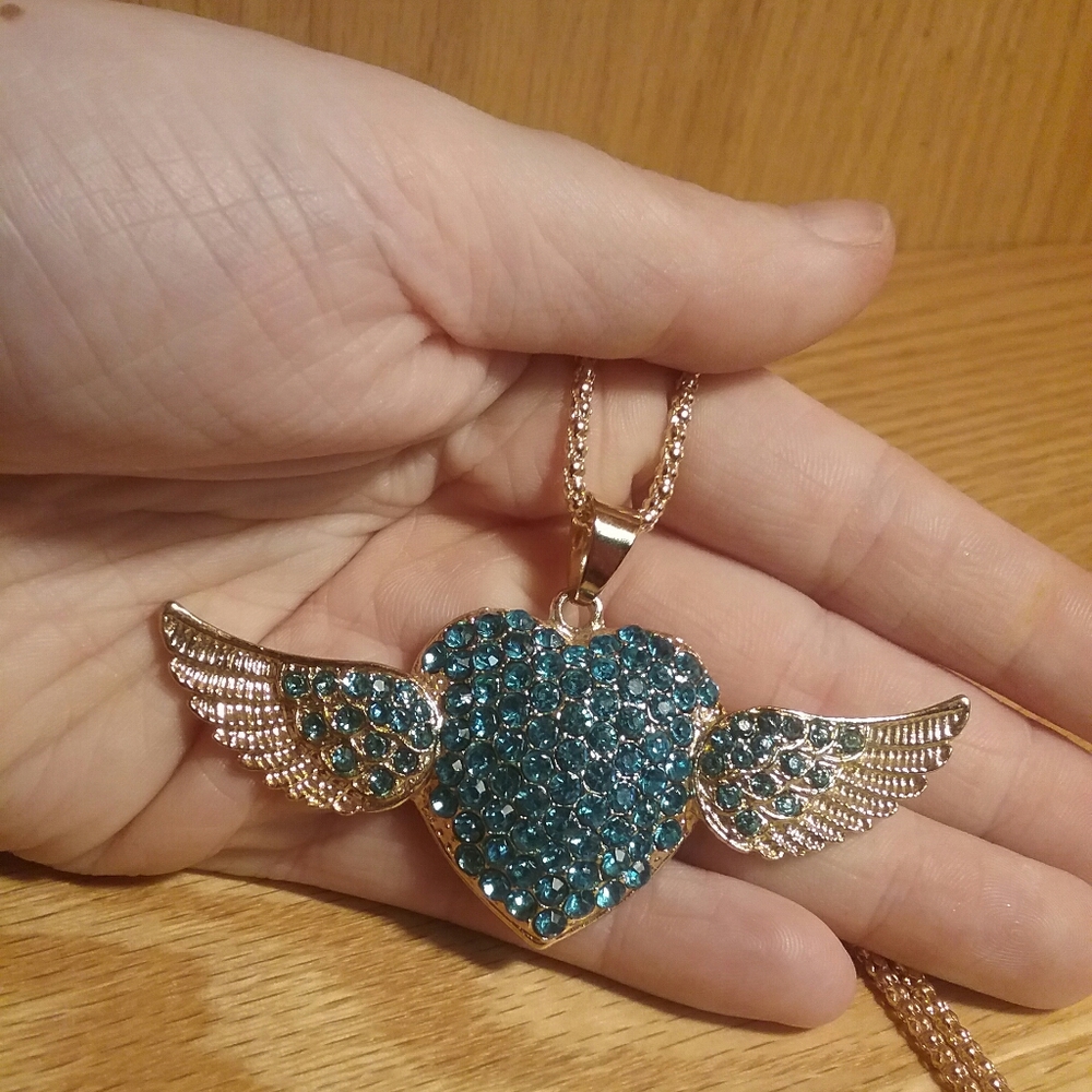 Blue Heart Necklace